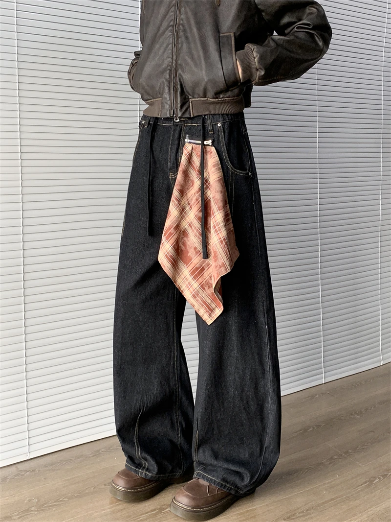 American Style Detachable Scarf Wide Leg Jeans Men's Women's Cleanfit Trendy Loose Lazy Style Floor-Length Pants
American Style Detachable Scarf Wide Leg Jeans Men's Women's Cleanfit Trendy Loose Lazy Style Floor-Length Pants