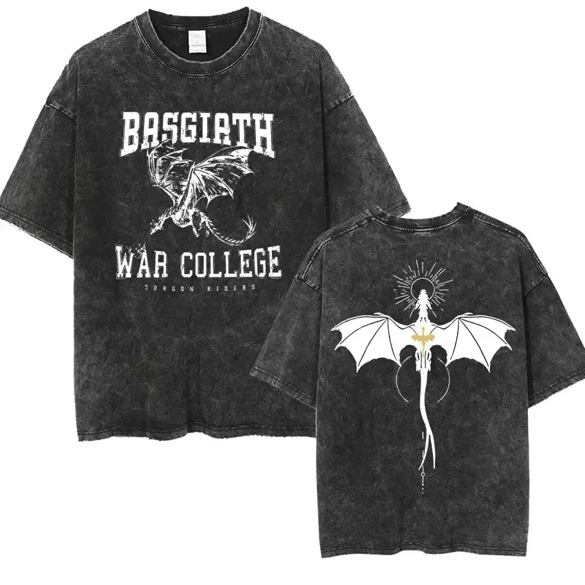 Basgiath War College Vintage Washed T Shirt Fourth Wing Dragon Rider Aesthetic Clothing T-shirt Men Women Fashion Oversized Tees
Basgiath War College Vintage Washed T Shirt Fourth Wing Dragon Rider Aesthetic Clothing T-shirt Men Women Fashion Oversized Tees