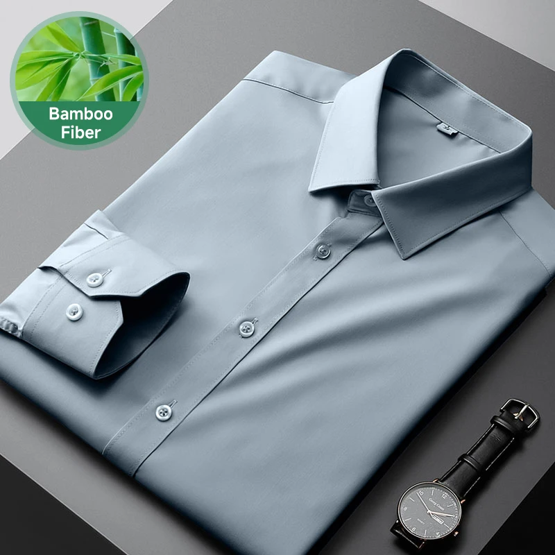 Brand Clothing Long Sleeve Shirt Men Bamboo Fiber Fabric Business Casual Slim Non-Iron Dress Shirt Solid Color Formal Shirt Men
Brand Clothing Long Sleeve Shirt Men Bamboo Fiber Fabric Business Casual Slim Non-Iron Dress Shirt Solid Color Formal Shirt Men