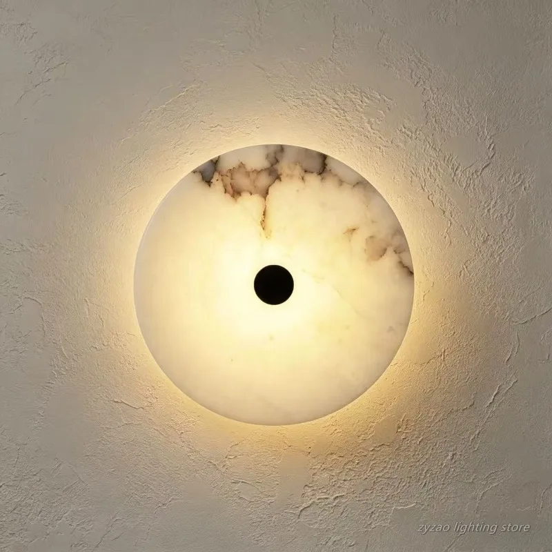 Spanish Designer's Marble Wall Lamp Living Room Minimalist Retro Bedroom Study Entryway Decor Ambient Circular Marble Wall Lamp
Spanish Designer's Marble Wall Lamp Living Room Minimalist Retro Bedroom Study Entryway Decor Ambient Circular Marble Wall Lamp