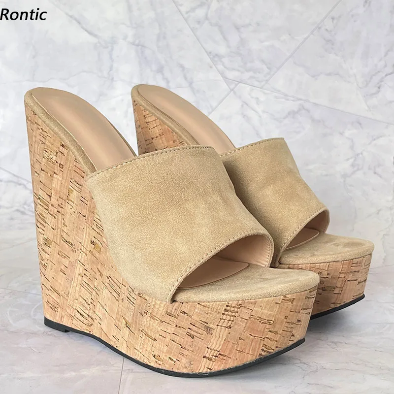 Rontic Handmade Women Slingback Sandals Wedges High Heels Open Toe Pretty Apricot Party Shoes US Plus Size 5-20
Rontic Handmade Women Slingback Sandals Wedges High Heels Open Toe Pretty Apricot Party Shoes US Plus Size 5-20
