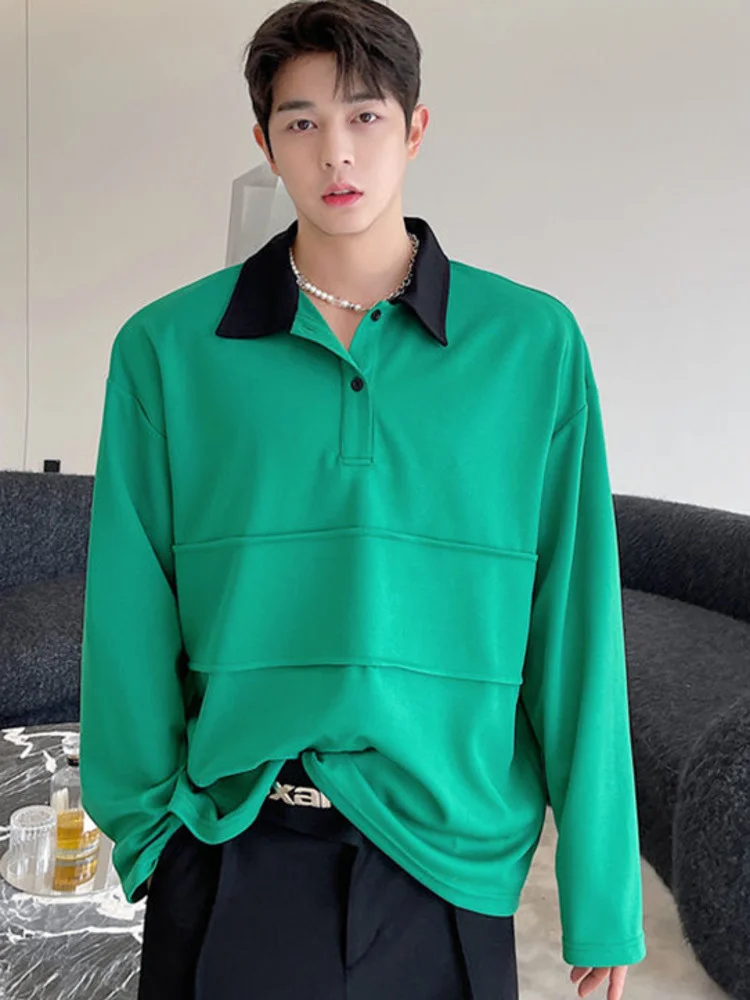 Neckline Men's Shirt Contrast Color Turn-down Neck Loose Long Sleeve Korean Style Spring Simple Casual Fashion 2A1958
Neckline Men's Shirt Contrast Color Turn-down Neck Loose Long Sleeve Korean Style Spring Simple Casual Fashion 2A1958