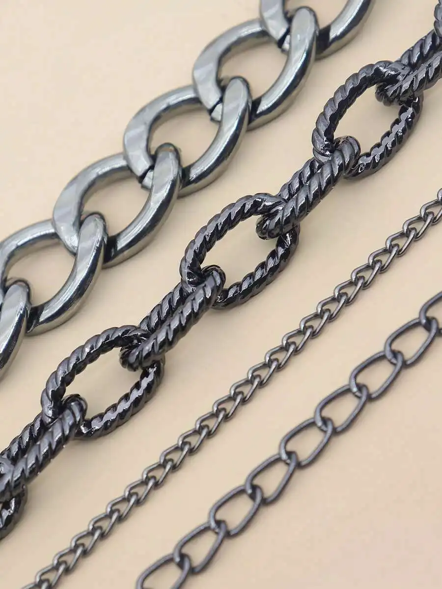 4pcs/10pcs/11pcs Exaggerated Chain Bracelet Set For Women Party Gift
4pcs/10pcs/11pcs Exaggerated Chain Bracelet Set For Women Party Gift
