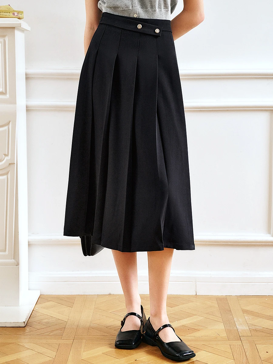 OLrain Black Pleated Skirts Women 2025 Spring Summer A-line Office Lady Elegant Button Workwear Umbrella Skirt N57CB96336
OLrain Black Pleated Skirts Women 2025 Spring Summer A-line Office Lady Elegant Button Workwear Umbrella Skirt N57CB96336