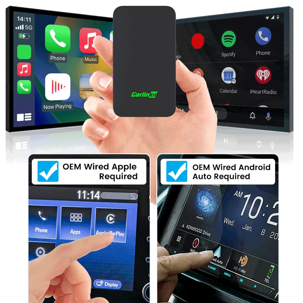 CarPlay Android Auto Wireless Adapter Bluetooth-compatible CarPlay AI Box Intelligent Vehicle Module for Auto Interior Accessory
CarPlay Android Auto Wireless Adapter Bluetooth-compatible CarPlay AI Box Intelligent Vehicle Module for Auto Interior Accessory