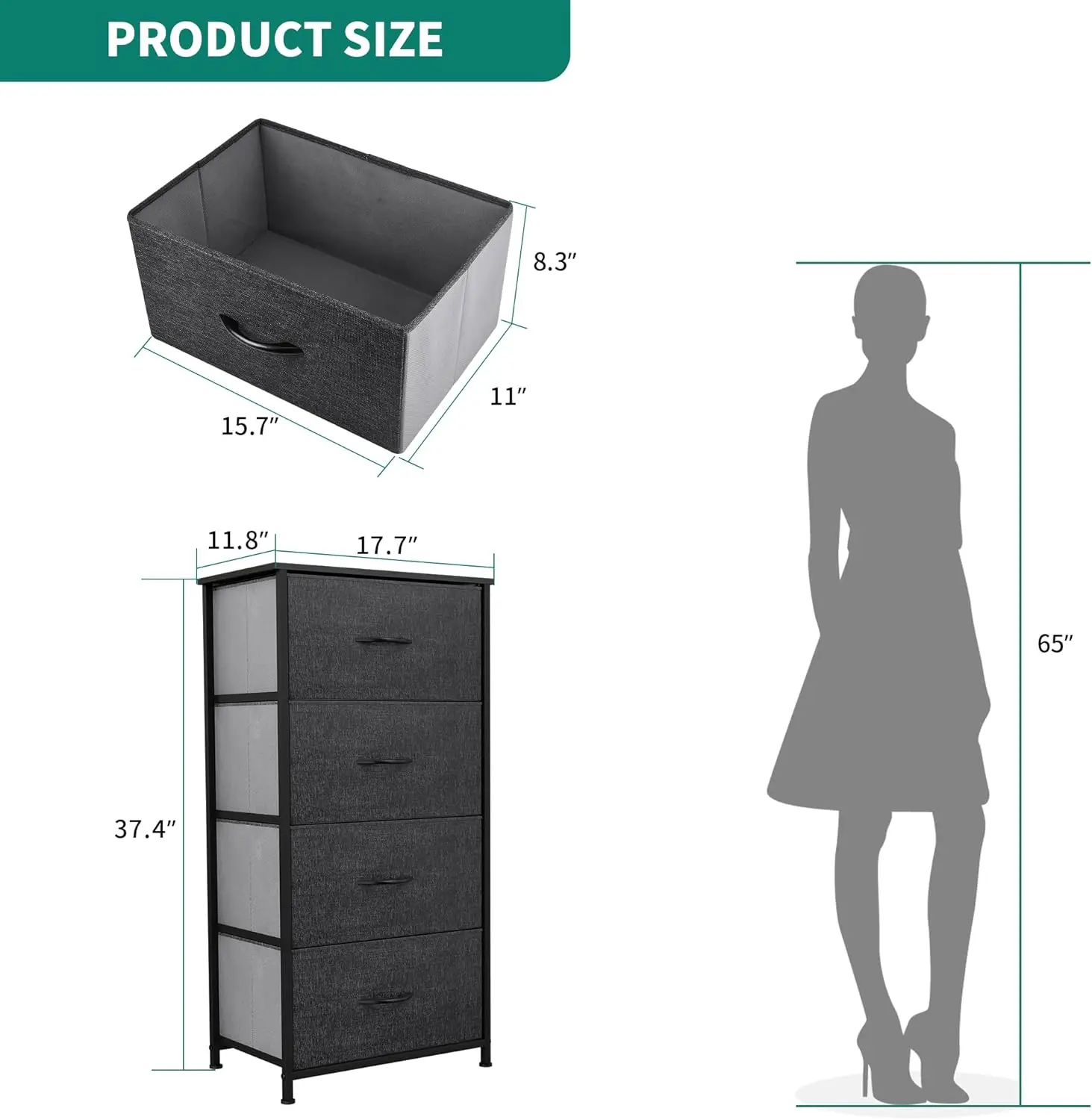 Yitahome Storage Tower With 4 Drawers - Fabric Dresser, Organizer Unit For Bedroom, Living Room, Closets & Nursery - Sturdy
Yitahome Storage Tower With 4 Drawers - Fabric Dresser, Organizer Unit For Bedroom, Living Room, Closets & Nursery - Sturdy