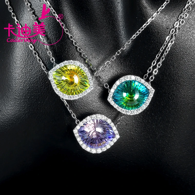 CADERMAY Double Color Eyes Stone S925 Sterling Silver Pendant Necklace For Women Jewelry Wedding Anniversary Gifts
CADERMAY Double Color Eyes Stone S925 Sterling Silver Pendant Necklace For Women Jewelry Wedding Anniversary Gifts