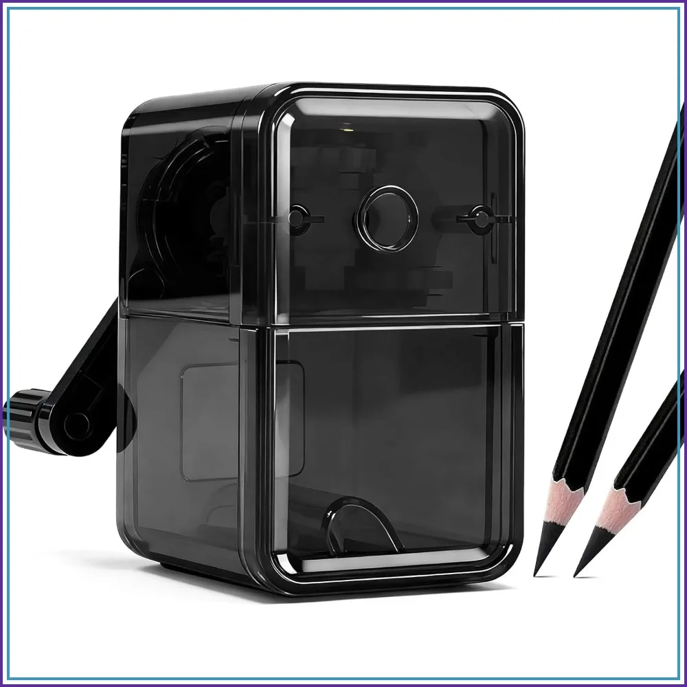 Manual Pencil Sharpener, Labor-Saving Hand Crank, for 6.5-8 mm Pencils, 2 Sharpness Levels
Manual Pencil Sharpener, Labor-Saving Hand Crank, for 6.5-8 mm Pencils, 2 Sharpness Levels