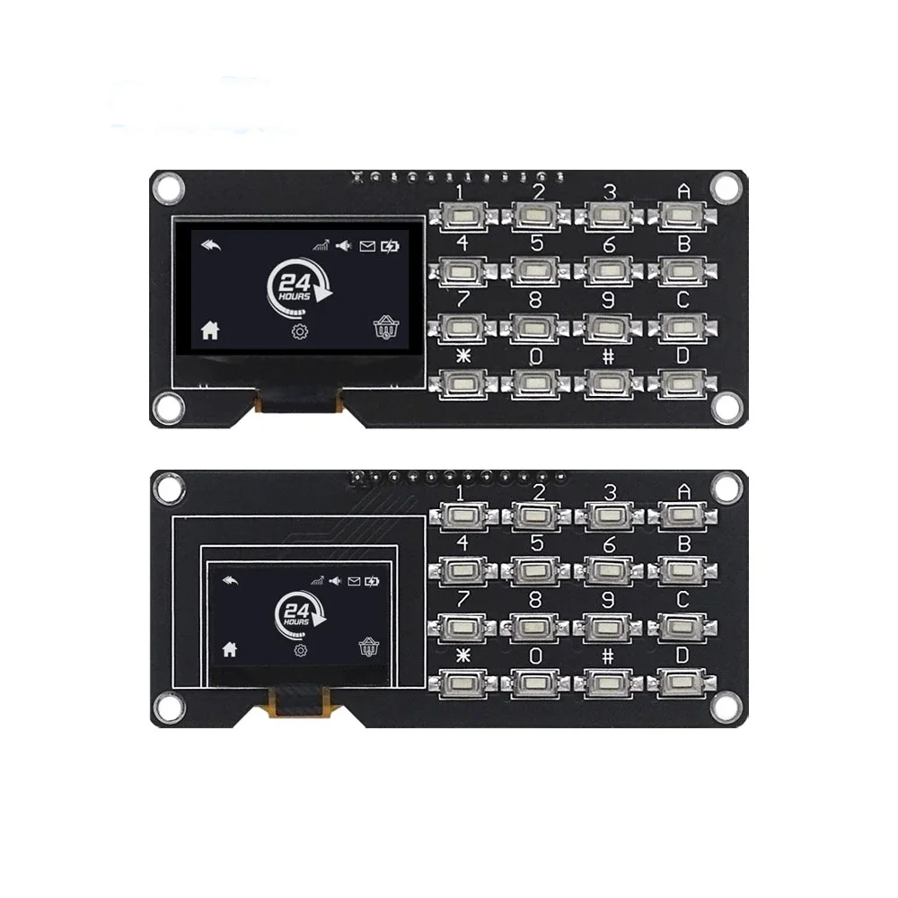 0.96 inch/1.3 inch white SSD1315 driver IIC+button OLED display screen with matrix button 4 * 4 buttons
0.96 inch/1.3 inch white SSD1315 driver IIC+button OLED display screen with matrix button 4 * 4 buttons