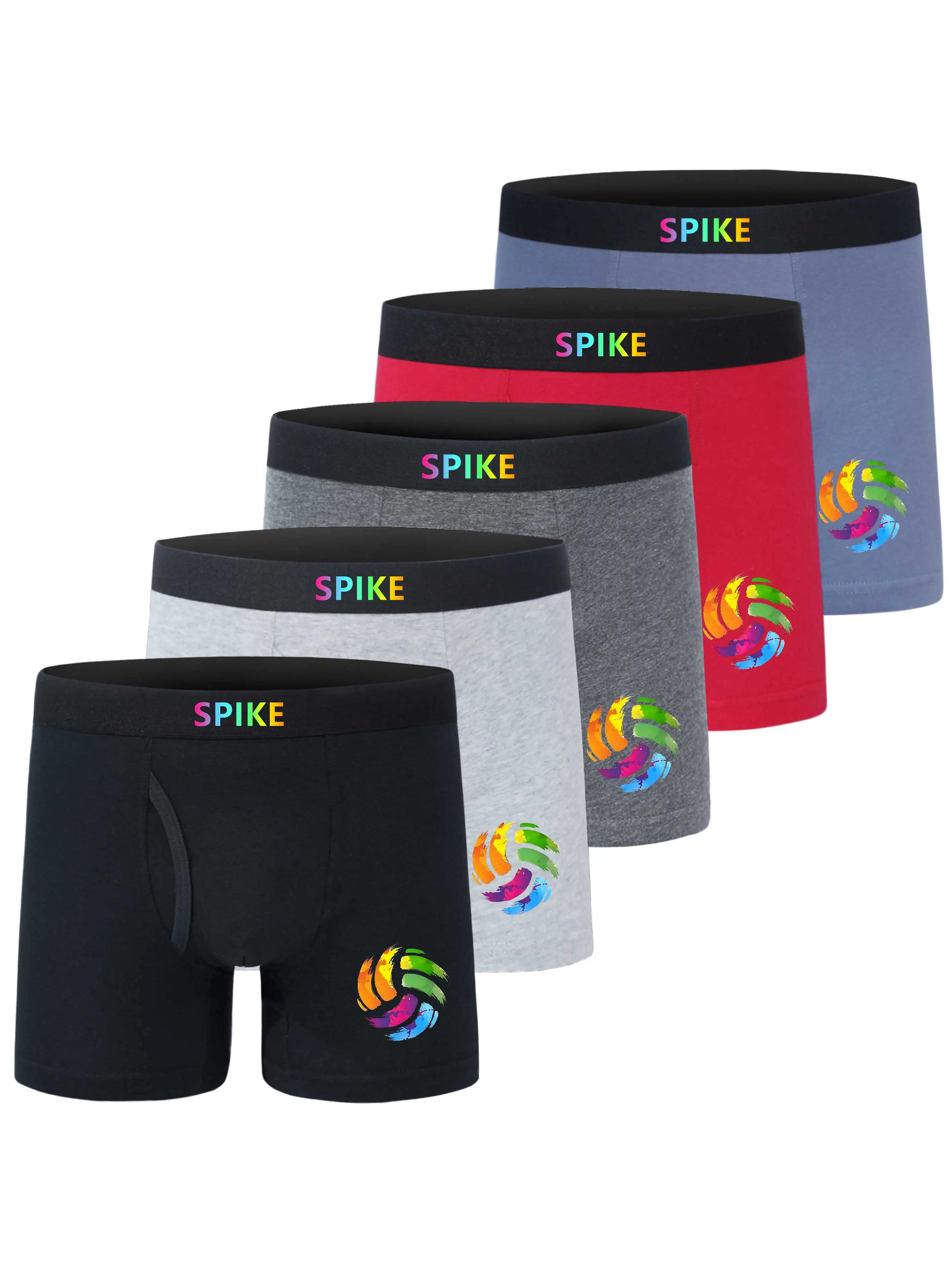 5PCS Colorful Volleyball Spike Boys Boxer Briefs Kids Breathable Cotton Sports Underwear Soft Teenager Underpants
5PCS Colorful Volleyball Spike Boys Boxer Briefs Kids Breathable Cotton Sports Underwear Soft Teenager Underpants