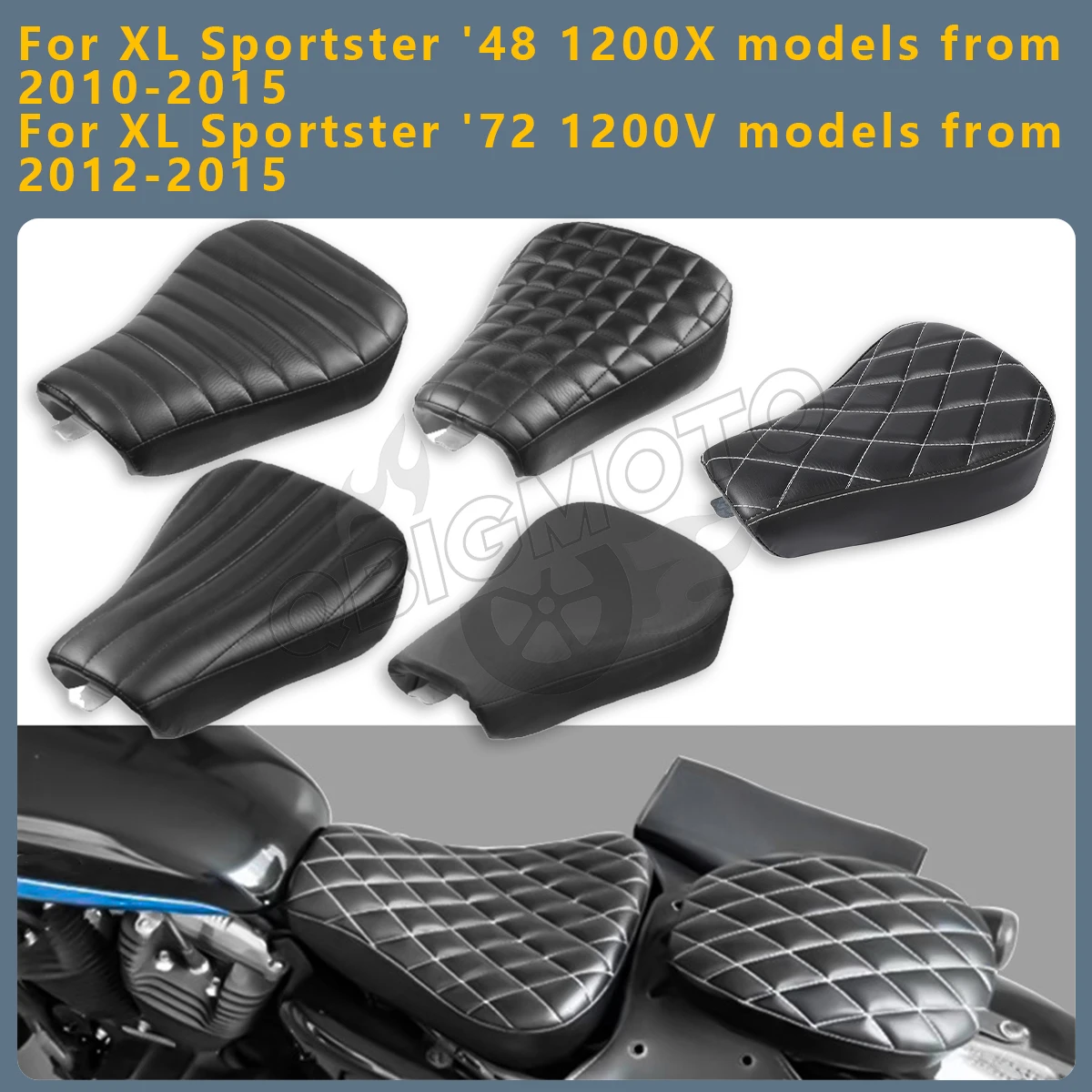 Motorcycle Front Driver Leather Pillow Solo Seat Cushion Rider Pillion Pad For Harley Sportster 48 1200 72 XL 883 2012-2015
Motorcycle Front Driver Leather Pillow Solo Seat Cushion Rider Pillion Pad For Harley Sportster 48 1200 72 XL 883 2012-2015