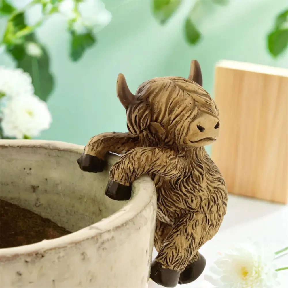 Rural Highland Cow Figurine Cartoon Cute Climbing Cow Ornaments Resin Crafts Handicraft Highland Cow Bonsai Pendant
Rural Highland Cow Figurine Cartoon Cute Climbing Cow Ornaments Resin Crafts Handicraft Highland Cow Bonsai Pendant