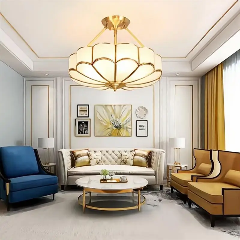 European Full Copper LED Semi-Pendant Ceiling Light Villa Cottage Porch Brass Ceiling Lamp Hall Half-hanging All Copper Lights
European Full Copper LED Semi-Pendant Ceiling Light Villa Cottage Porch Brass Ceiling Lamp Hall Half-hanging All Copper Lights