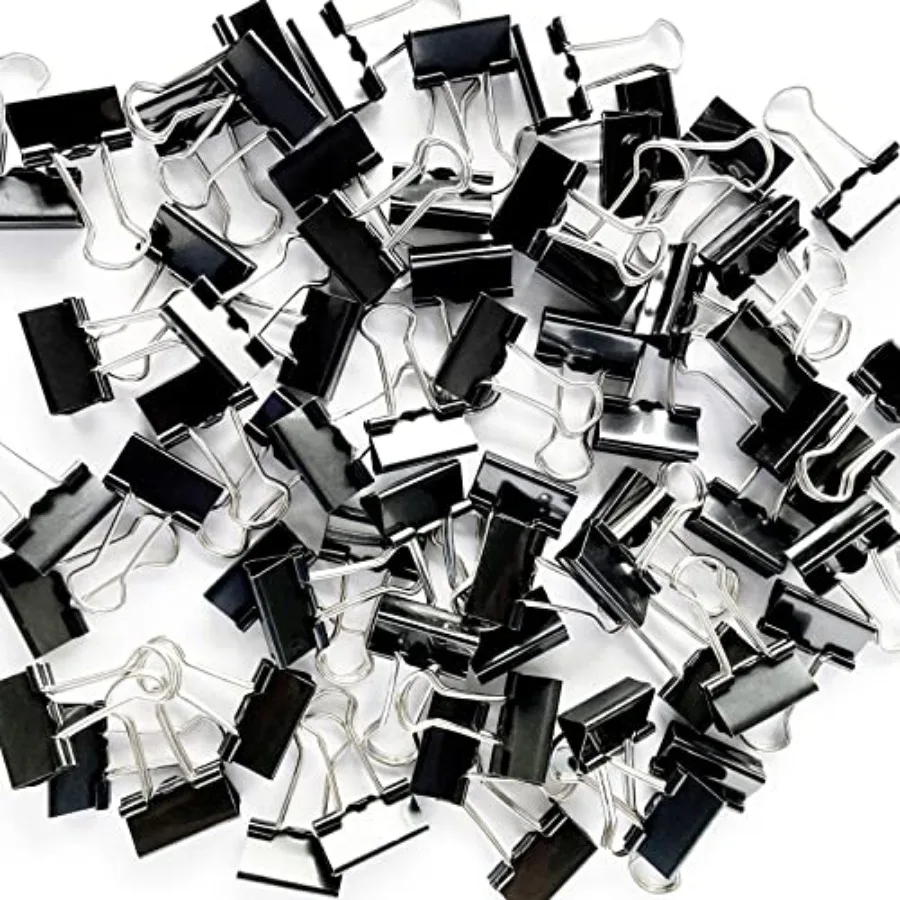 96 Pack 19mm Mini Binder Clips 3/4-Inch Small Black Paper Clamps for Office Supplies
96 Pack 19mm Mini Binder Clips 3/4-Inch Small Black Paper Clamps for Office Supplies