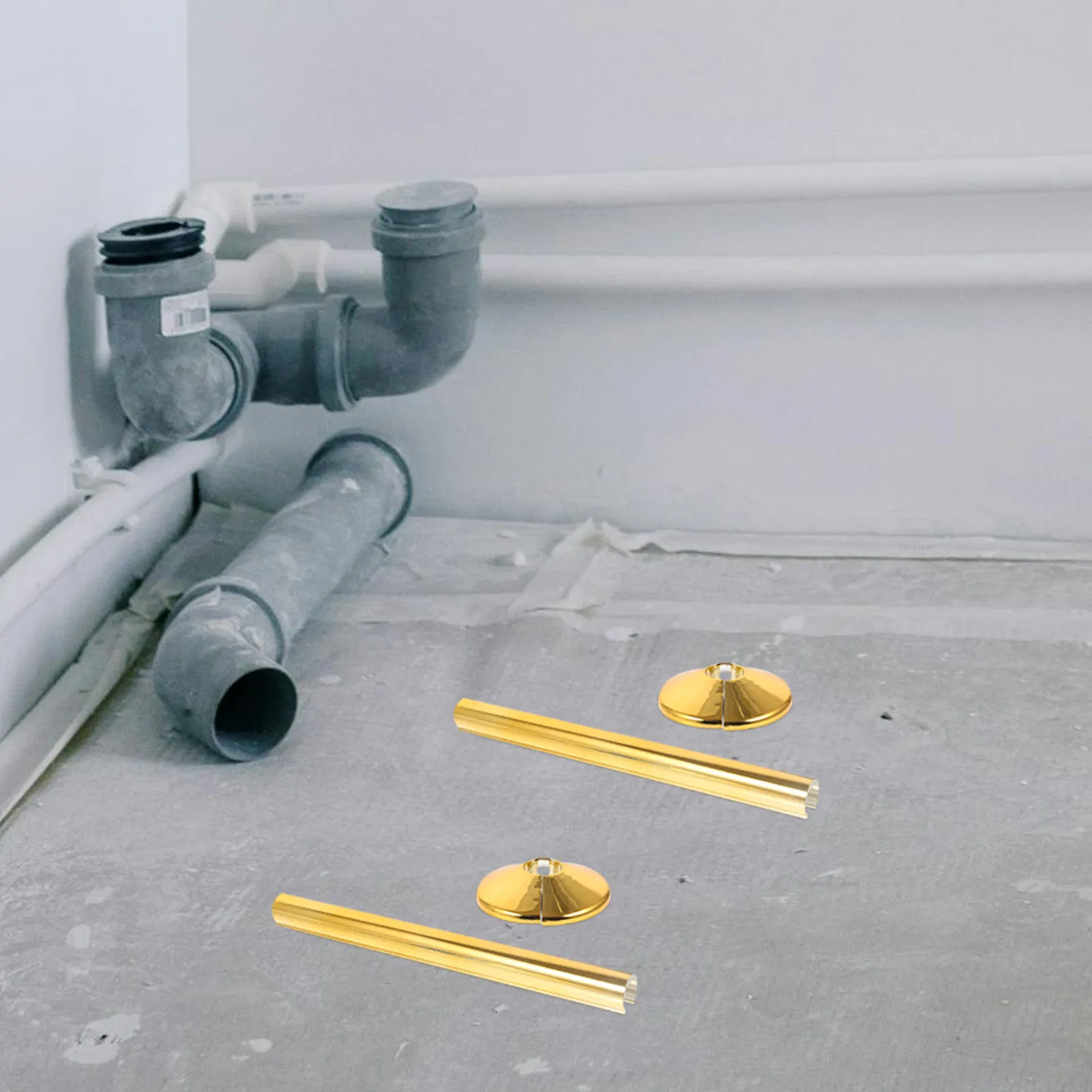 2 Sets Water Guard Sleeve With Cover Gold Pipe Covers 15x200mm Tubes Radiator PVC Decorative Heater Drain Accessories
2 Sets Water Guard Sleeve With Cover Gold Pipe Covers 15x200mm Tubes Radiator PVC Decorative Heater Drain Accessories