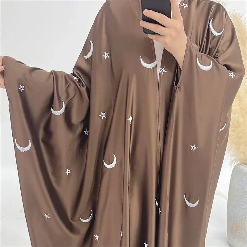 Ramadan 2025 Abaya Satin Open Abaya Moon Embroidery Dubai Islamic Dress Saudi Women Abayas Eid Djellaba Jalabiya Kimono Cardigan
Ramadan 2025 Abaya Satin Open Abaya Moon Embroidery Dubai Islamic Dress Saudi Women Abayas Eid Djellaba Jalabiya Kimono Cardigan