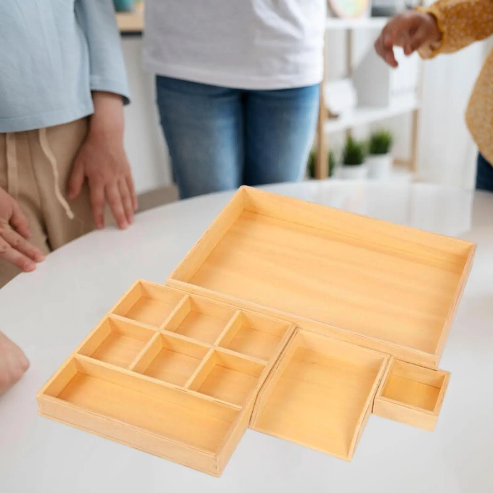 4 Pieces Wooden Teaching Aid Box Rectangular for Small Blocks Necklace Beads
4 Pieces Wooden Teaching Aid Box Rectangular for Small Blocks Necklace Beads