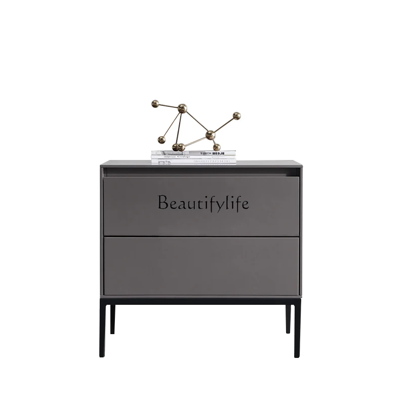 Italian light luxury premium gray bedside table Nordic storage high foot double pumping paint post-modern
Italian light luxury premium gray bedside table Nordic storage high foot double pumping paint post-modern