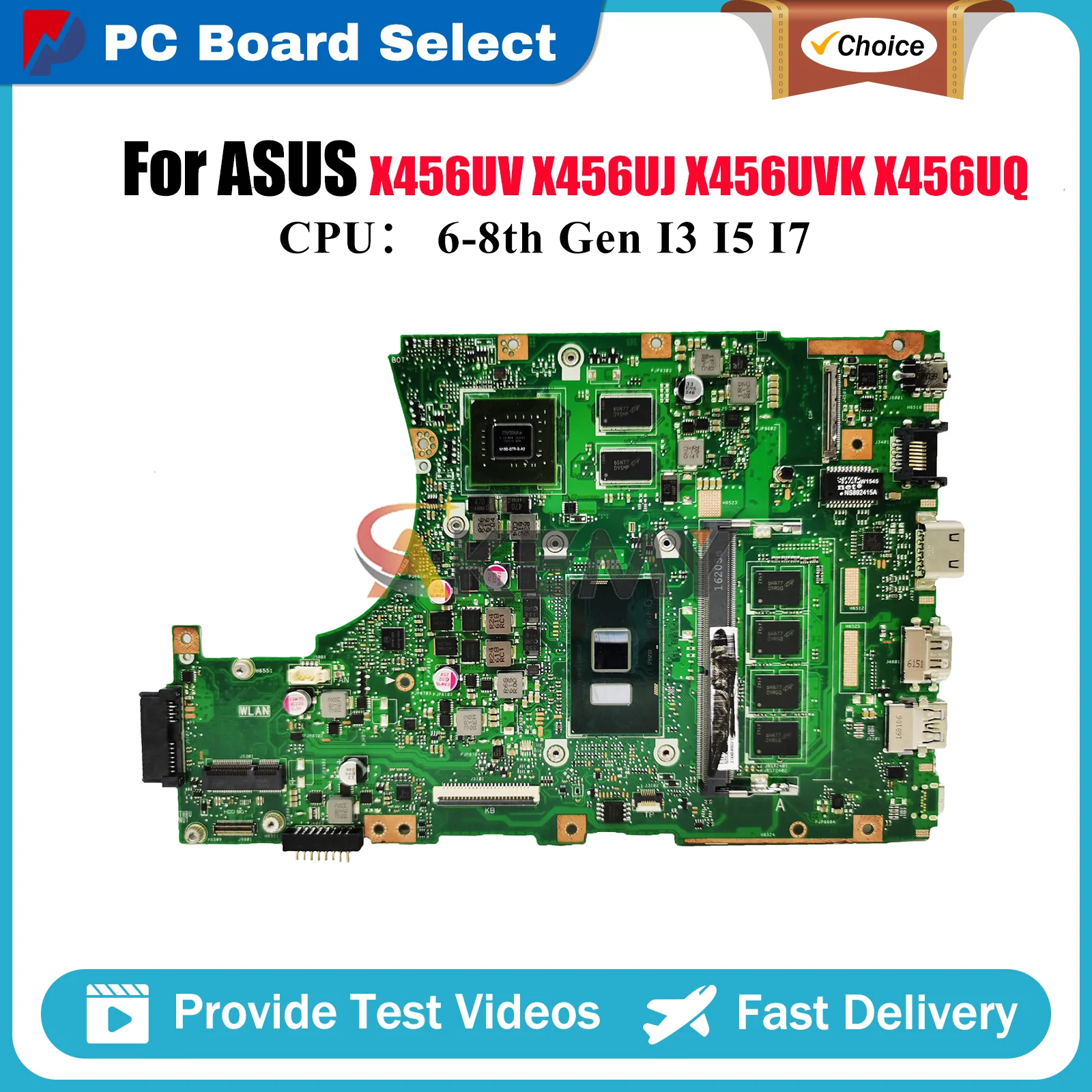 X456UV Laptop Motherboard For ASUS X456UJ X456UF X456UB X456UVK X456UQ X456UQK X456U F456U X456UAK R457U Mainboard I3 I5 I7 CPU
X456UV Laptop Motherboard For ASUS X456UJ X456UF X456UB X456UVK X456UQ X456UQK X456U F456U X456UAK R457U Mainboard I3 I5 I7 CPU