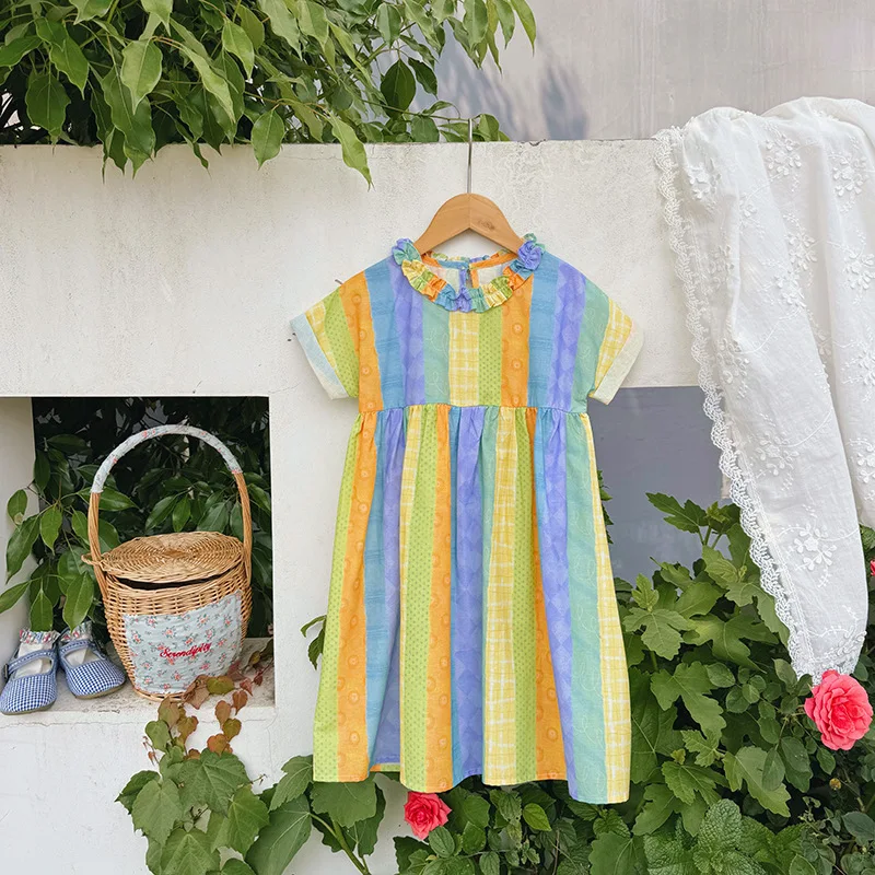2025 Summer New Korean Short Sleeved Girls' Dress with Lotus Leaf Round Neck and Forest Printed Princess Dress for Children
2025 Summer New Korean Short Sleeved Girls' Dress with Lotus Leaf Round Neck and Forest Printed Princess Dress for Children