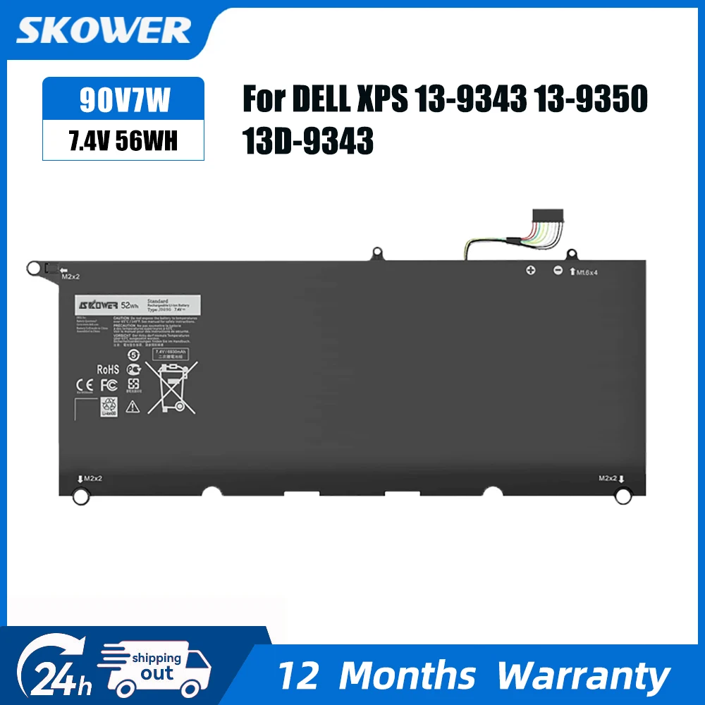 SKOWER 56Wh 90V7W Laptop Battery For Dell XPS 13 9343 9350 P54G 0N7T6 JD25G
SKOWER 56Wh 90V7W Laptop Battery For Dell XPS 13 9343 9350 P54G 0N7T6 JD25G