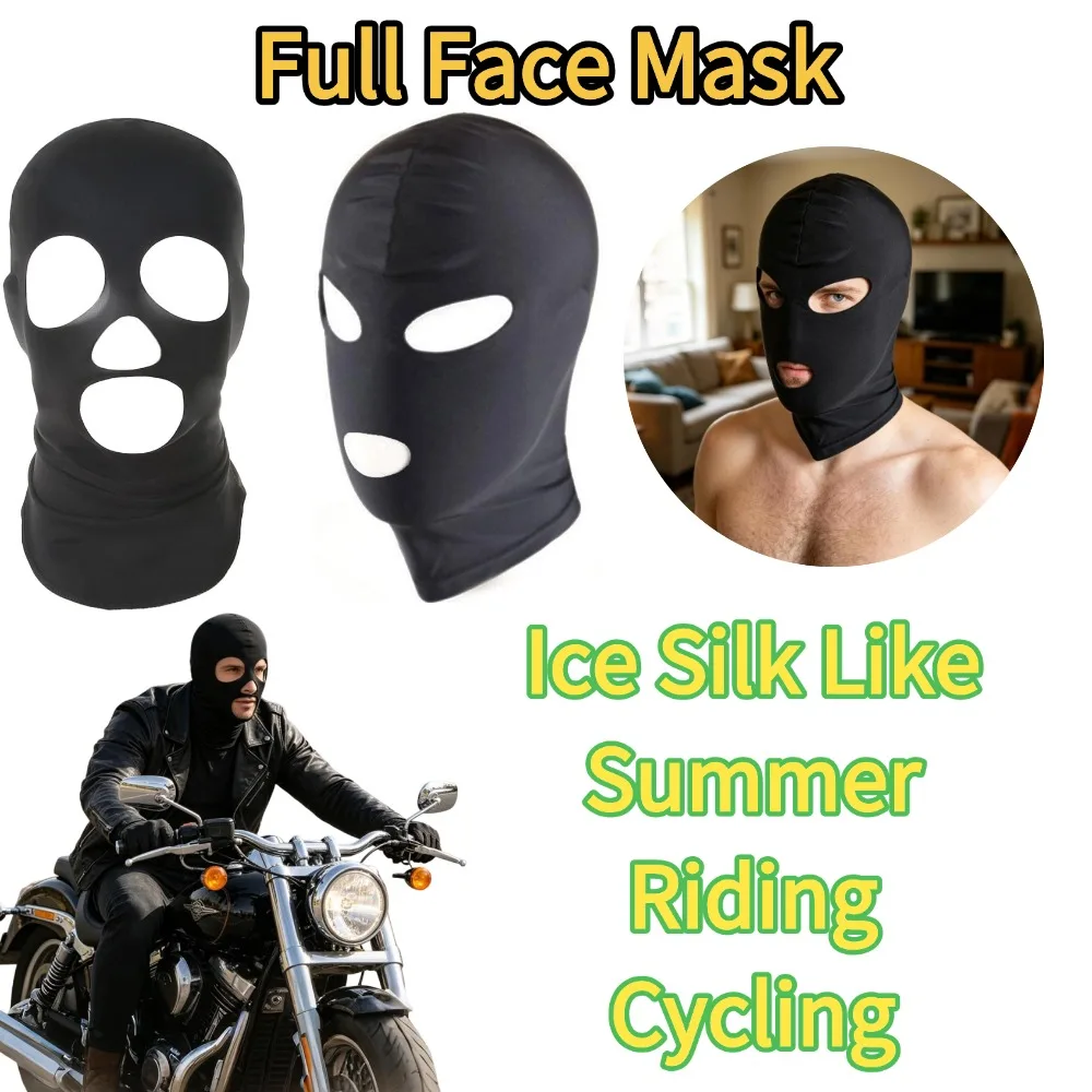 3/4 Hole Balaclava Mask Full Face Mask Ice Silk UV Protection Face Mask Windproof Breathable Hood for Motorcycle Riding Sports
3/4 Hole Balaclava Mask Full Face Mask Ice Silk UV Protection Face Mask Windproof Breathable Hood for Motorcycle Riding Sports