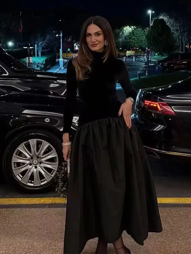 TRAFZA 2025 Spring Dress For Women Fashion Folds Hem Slim Zipper Fly Long Dresses Woman Wild Female Dress Vestidos Trendy
TRAFZA 2025 Spring Dress For Women Fashion Folds Hem Slim Zipper Fly Long Dresses Woman Wild Female Dress Vestidos Trendy