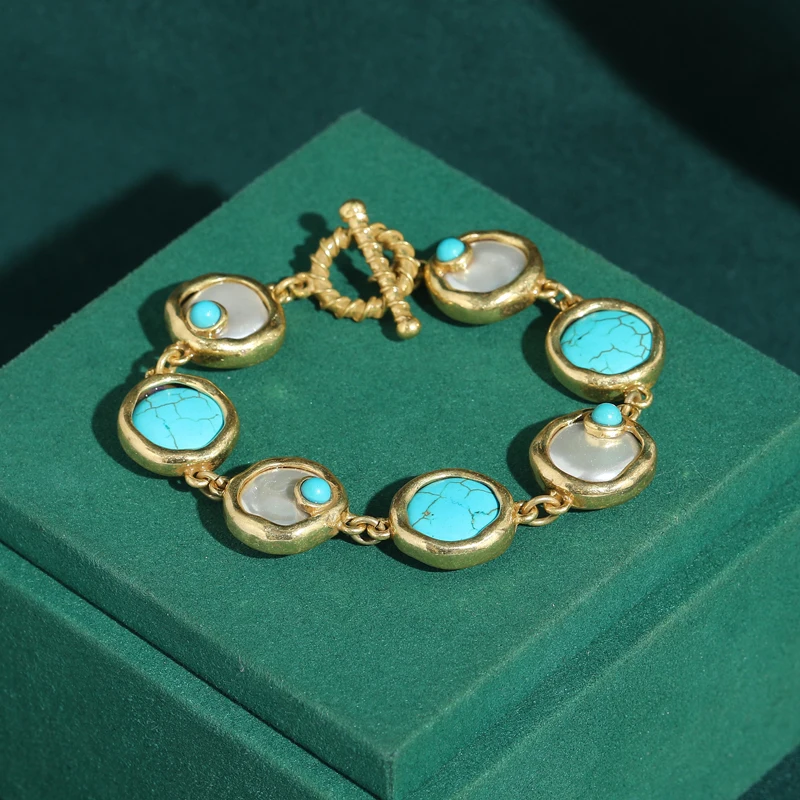 Vintage Pearl Bracelets for Women Elegant Baroque Luxury Turquoise Jewelry Round Link Gold Color Wedding Gifts 2026 New
Vintage Pearl Bracelets for Women Elegant Baroque Luxury Turquoise Jewelry Round Link Gold Color Wedding Gifts 2026 New
