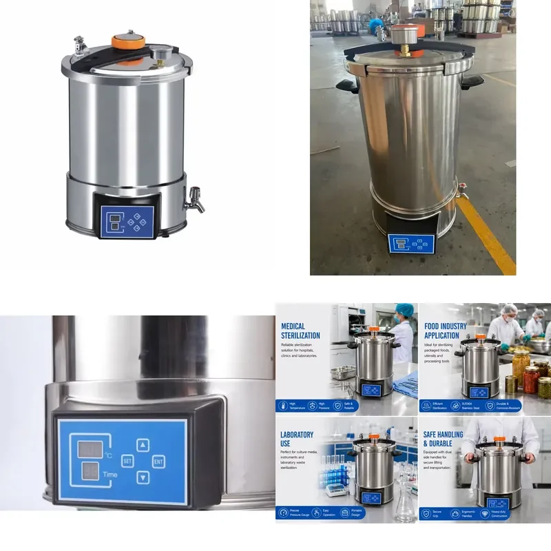 26 New Automatic Class N Autoclave 18L/24L Portable Sterilizer for Food Sterilization
26 New Automatic Class N Autoclave 18L/24L Portable Sterilizer for Food Sterilization