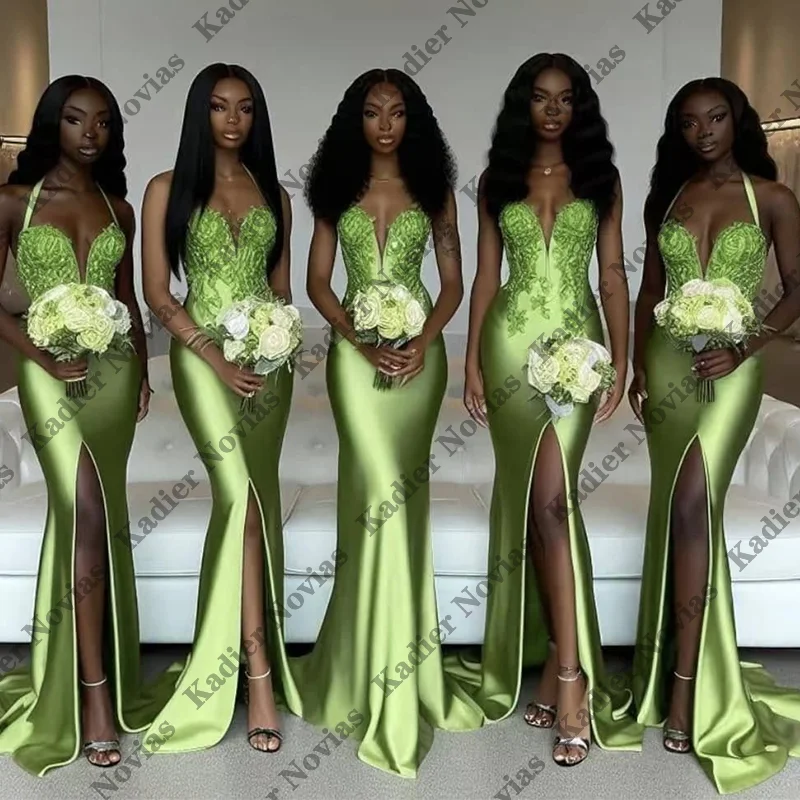 Elegant Green Bridesmaid Dresses for Wedding Customized Mermaid Wedding Party Dresses Robe Demoiselle d honneur femme
Elegant Green Bridesmaid Dresses for Wedding Customized Mermaid Wedding Party Dresses Robe Demoiselle d honneur femme