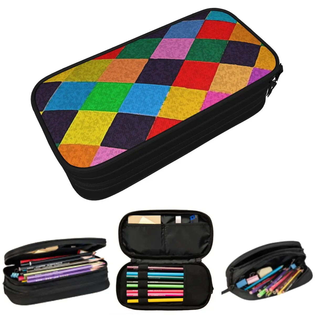Mardi Gras Harlequin Plaid Playing Cards Rhombi Pencil Case for Students Pen Box Pencil Bag Stationery Supplies Pen Holder Bag
Mardi Gras Harlequin Plaid Playing Cards Rhombi Pencil Case for Students Pen Box Pencil Bag Stationery Supplies Pen Holder Bag