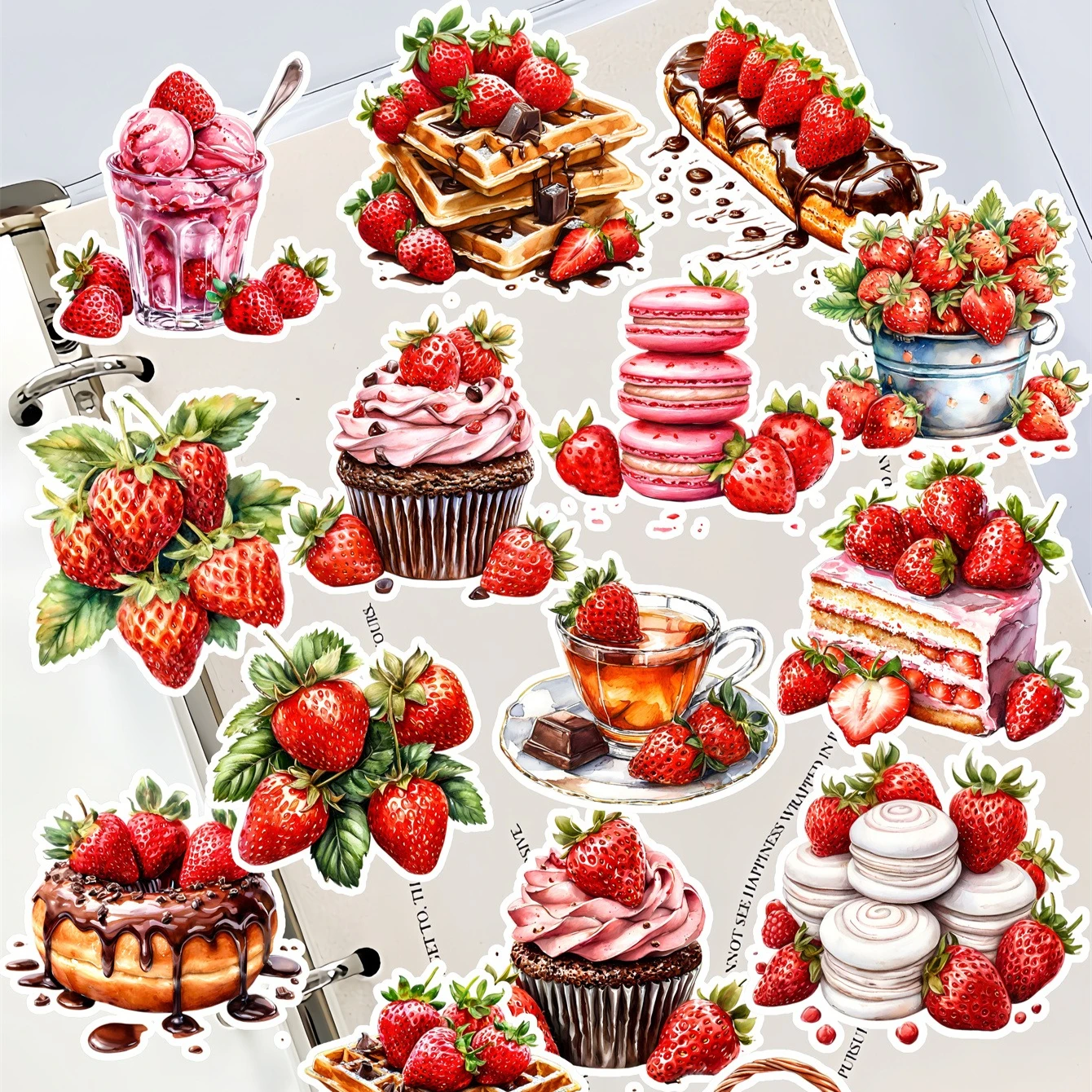 18 шт., милые самодельные ручной работы, милые акварельные клубничные десертные наклейки для торта, бумажные наклейки для скрапбукинга, канцелярские принадлежности, сделай сам, принт Kawaii
18 шт., милые самодельные ручной работы, милые акварельные клубничные десертные наклейки для торта, бумажные наклейки для скрапбукинга, канцелярские принадлежности, сделай сам, принт Kawaii