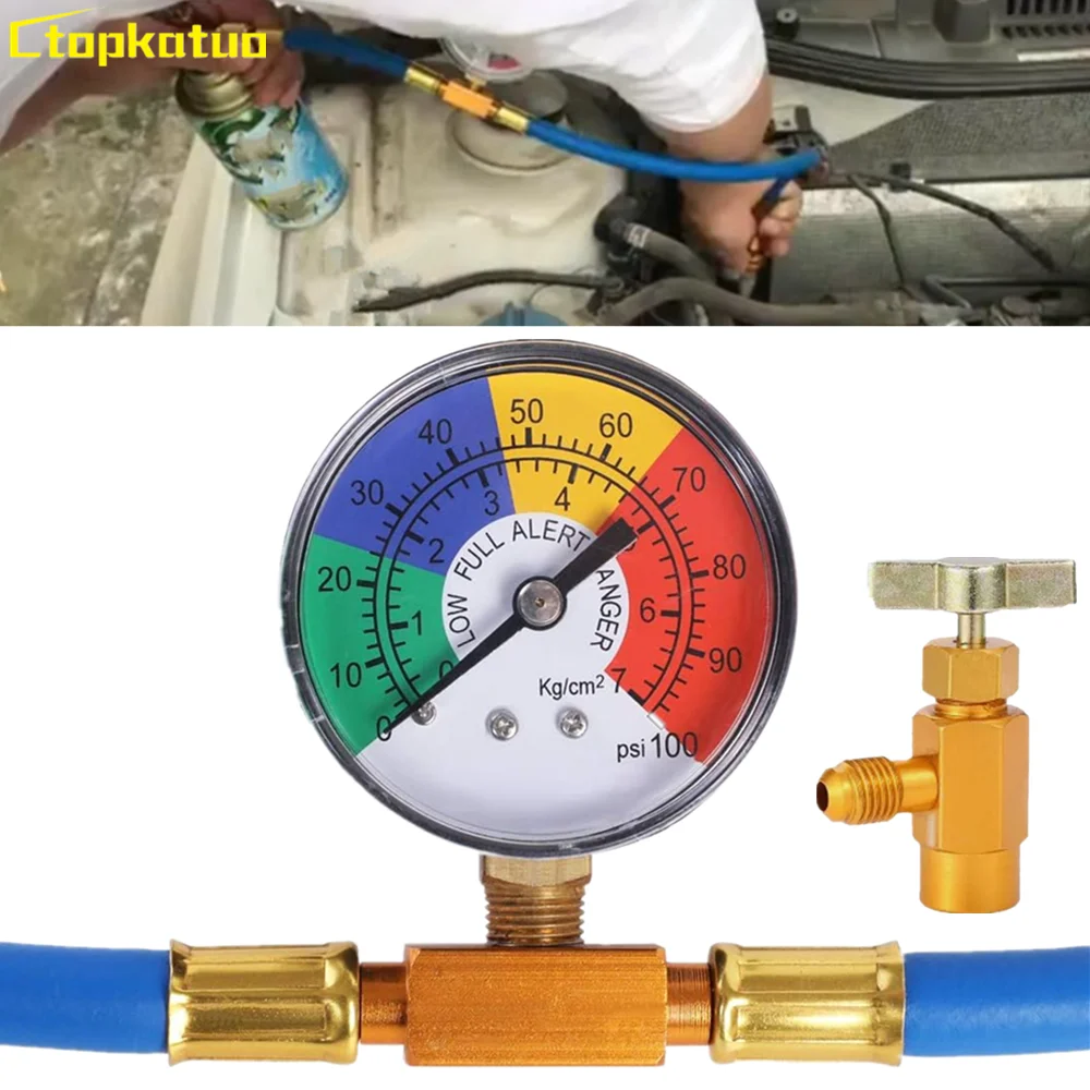 Gas R134a Bottle Freon Automotive Air Conditioning Refill Tools Pressure Gauges Car Refrigerante Gas Open Valve Measuring Hose
Gas R134a Bottle Freon Automotive Air Conditioning Refill Tools Pressure Gauges Car Refrigerante Gas Open Valve Measuring Hose