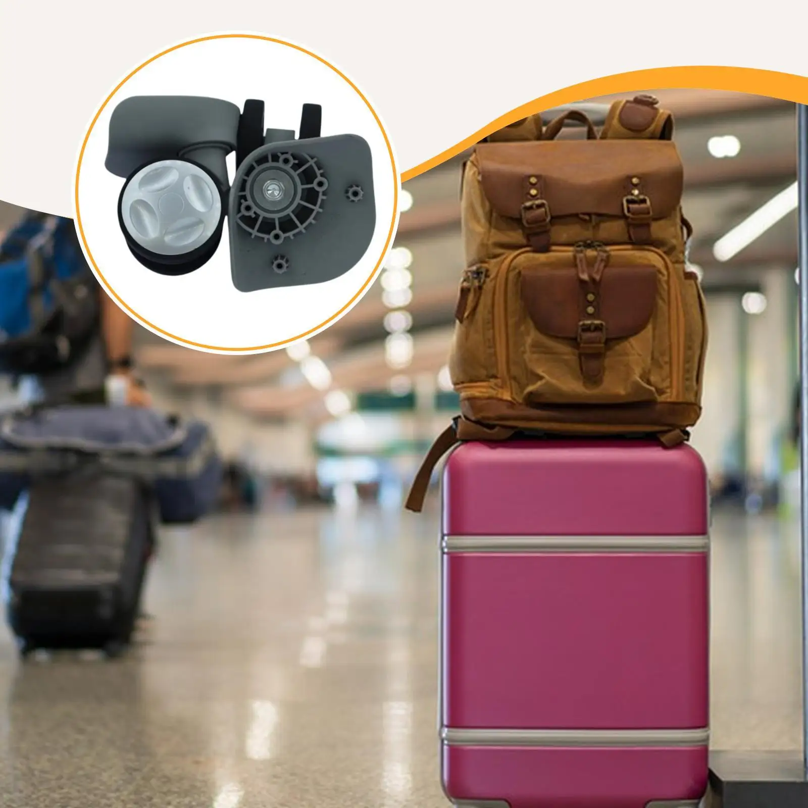 2 ролика для чемодана, простая установка, вращение на 360 градусов, несущая нагрузка, универсальные детали дорожной коробки, аксессуары для самостоятельного изготовления, колеса для багажа
2 ролика для чемодана, простая установка, вращение на 360 градусов, несущая нагрузка, универсальные детали дорожной коробки, аксессуары для самостоятельного изготовления, колеса для багажа