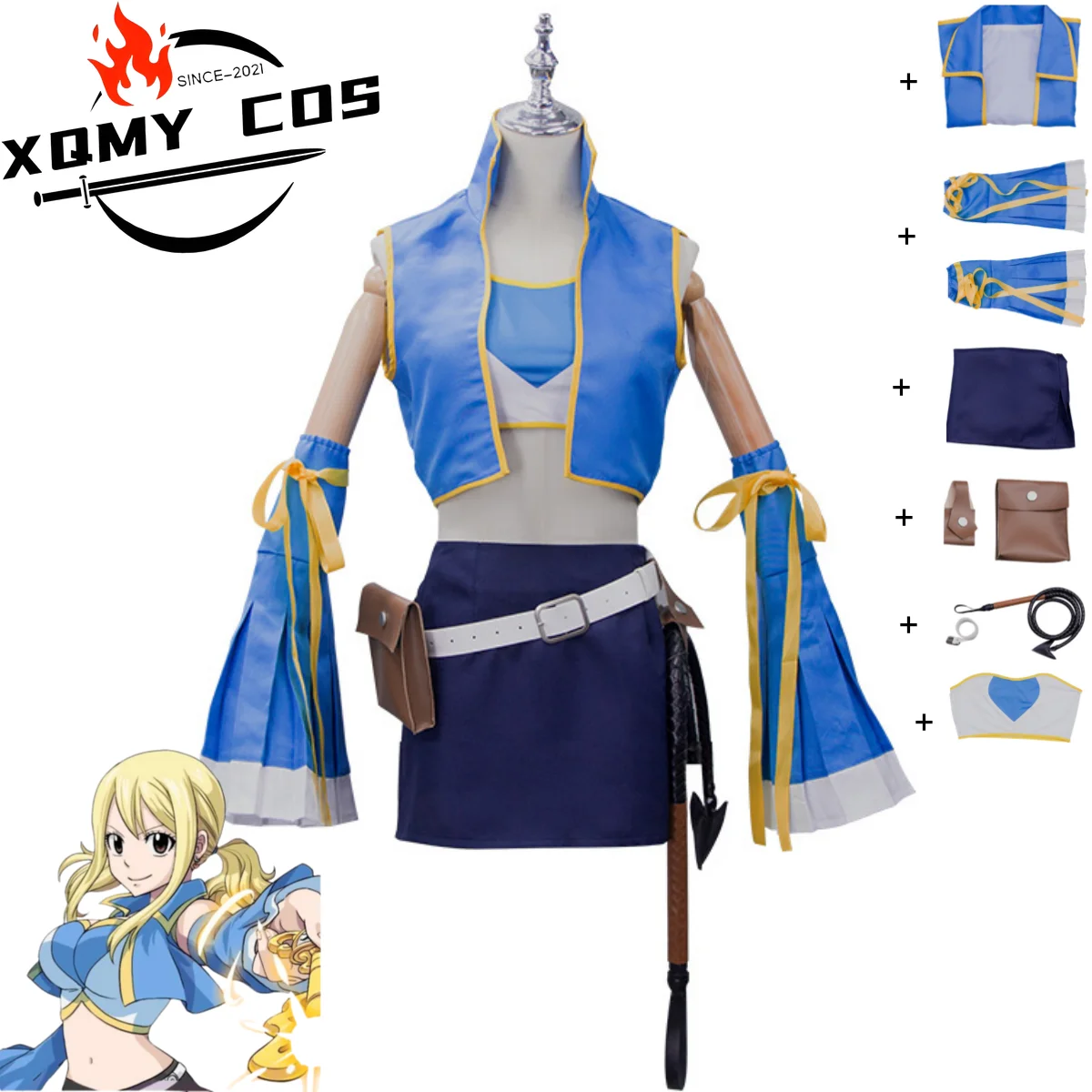 XQAnime Fairy Tail Люси Хартфилия Косплей Костюм Убийцы Семь лет спустя Синяя куртка Юбка Опора Парик Женщина Сексуальный Бал в маске S
XQAnime Fairy Tail Люси Хартфилия Косплей Костюм Убийцы Семь лет спустя Синяя куртка Юбка Опора Парик Женщина Сексуальный Бал в маске S