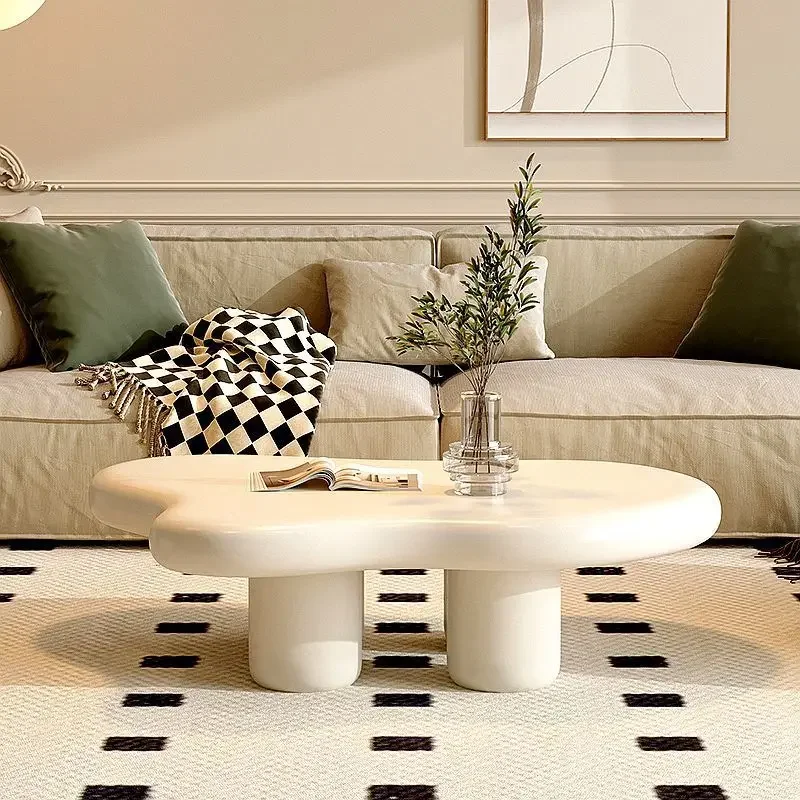 Cream wind cloud coffee table Nordic home living room simple modern small apartment special-shaped table
Cream wind cloud coffee table Nordic home living room simple modern small apartment special-shaped table