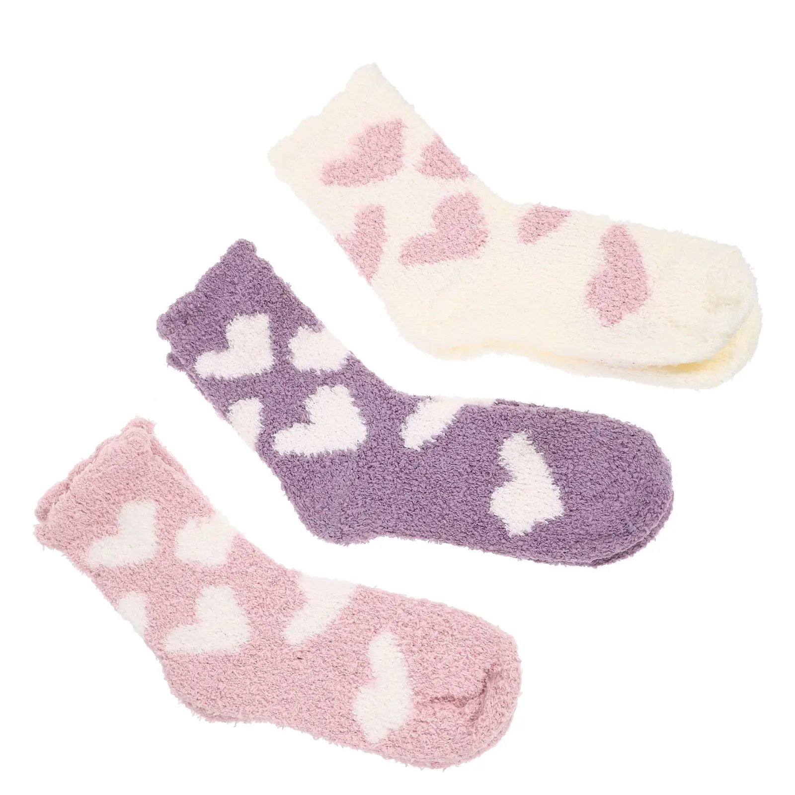 3 Pairs Coral Fleece Women Warm Mid Calf Fashion Winter Socks Cozy Floor Socks Elastic Printed Design Comfortable Light Weight
3 Pairs Coral Fleece Women Warm Mid Calf Fashion Winter Socks Cozy Floor Socks Elastic Printed Design Comfortable Light Weight