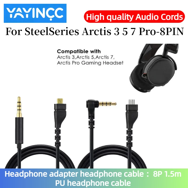 YAYINCC Headphone Stereo Au-dio Cable Extension Cord for Steel- Series Arctis 3 5 7 Pro Wireless Gaming Headset Replacement
YAYINCC Headphone Stereo Au-dio Cable Extension Cord for Steel- Series Arctis 3 5 7 Pro Wireless Gaming Headset Replacement