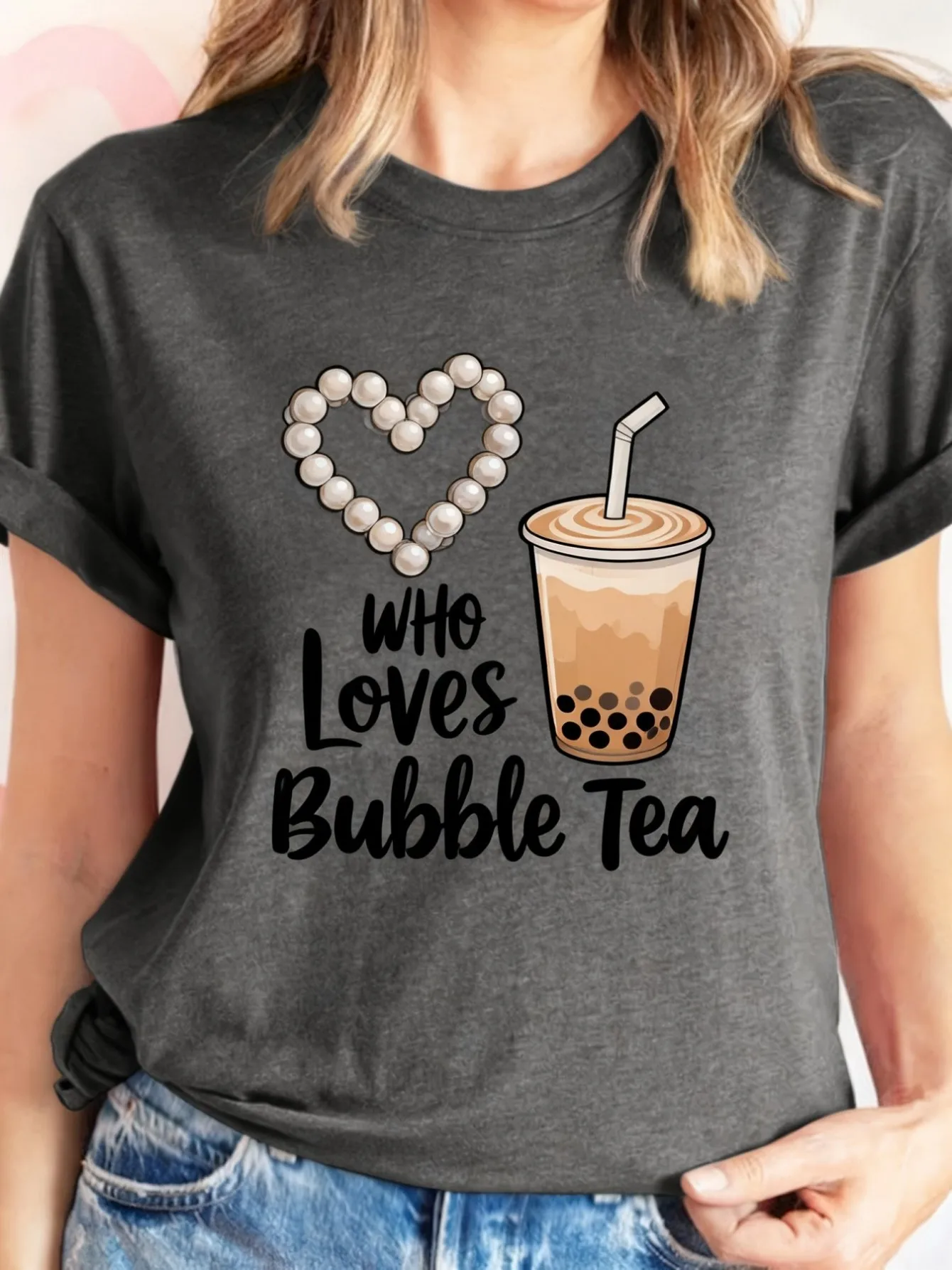 Plus size women's short sleeve T-shirt Heart Pearls Bubble Tea Cup Spring and Summer Must-Haves summer outfit women's clothing
Plus size women's short sleeve T-shirt Heart Pearls Bubble Tea Cup Spring and Summer Must-Haves summer outfit women's clothing