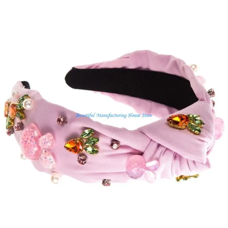 E56A Wide Knotted Headband for Female French Glass Bead Drill Turban Headband Girl HighSkull Hairband Women Hairhoop
E56A Wide Knotted Headband for Female French Glass Bead Drill Turban Headband Girl HighSkull Hairband Women Hairhoop