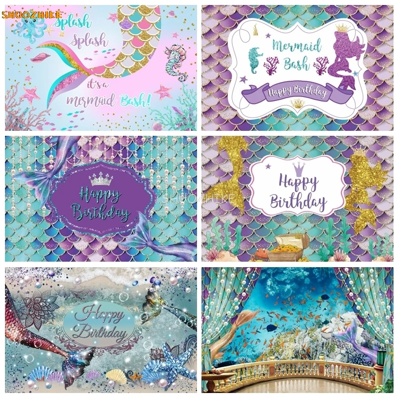 Mermaid Backdrop for Girls Birthday Under The Sea Scales Shell Newborn Baby Shower Photography Background Photo Studio Props
Mermaid Backdrop for Girls Birthday Under The Sea Scales Shell Newborn Baby Shower Photography Background Photo Studio Props