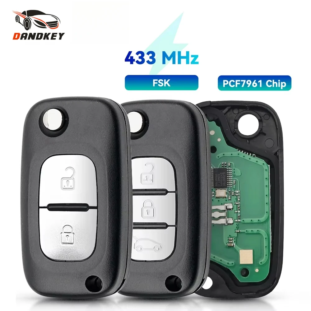 Dandkey Flip Remote Key Fob 2/3 кнопки 433 МГц ASK ID46 PCF7961 Чип для Mercedes Benz Citan 2012-2019 Smart W364 Автомобильный ключ
Dandkey Flip Remote Key Fob 2/3 кнопки 433 МГц ASK ID46 PCF7961 Чип для Mercedes Benz Citan 2012-2019 Smart W364 Автомобильный ключ