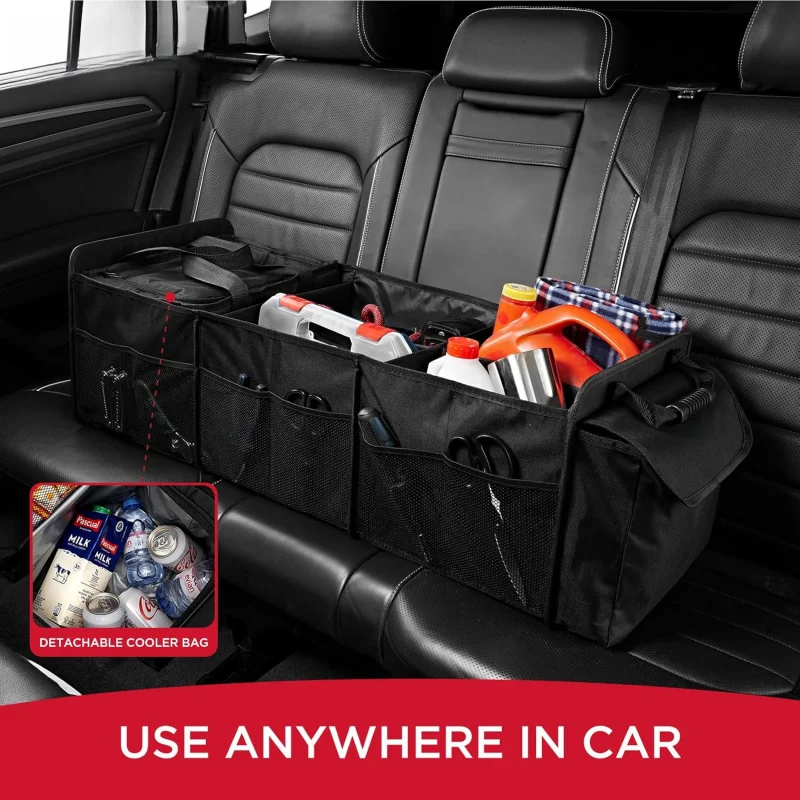 Складной органайзер для багажника автомобиля с крышкой, съемная герметичная сумка-холодильник, ящик для хранения с несколькими отделениями для автомобильных аксессуаров
Складной органайзер для багажника автомобиля с крышкой, съемная герметичная сумка-холодильник, ящик для хранения с несколькими отделениями для автомобильных аксессуаров