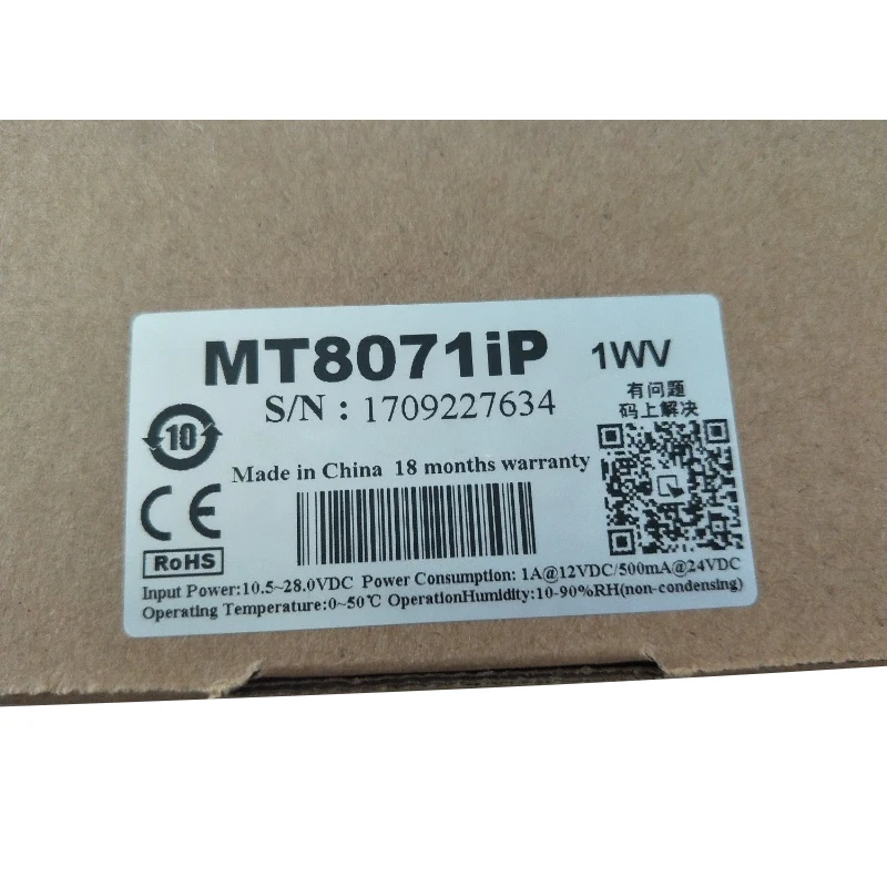 MT8071IP2 7 inch 800*480 Ethernet 1 USB Host Touch Panel Display HMI,HAVE IN STOCK
MT8071IP2 7 inch 800*480 Ethernet 1 USB Host Touch Panel Display HMI,HAVE IN STOCK