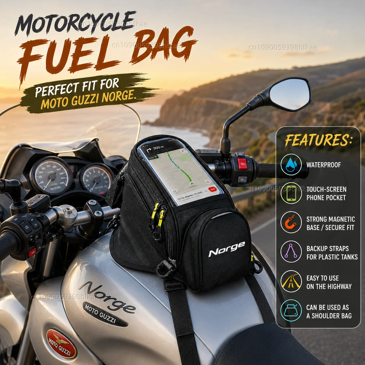 NEW Universal Magnetic Fuel Tank Bag Motorcycle Phone Navigation Pack For Moto Guzzi Norge 2006-2016 Touring
NEW Universal Magnetic Fuel Tank Bag Motorcycle Phone Navigation Pack For Moto Guzzi Norge 2006-2016 Touring