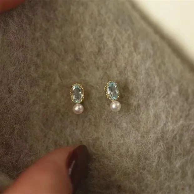 Fashion Korean 925 Silver Blue Topaz Ear stud Pearl Ear Drop Dangle 14K Gold Filled Pearl Simple Earring Girlfriend Student Gift
Fashion Korean 925 Silver Blue Topaz Ear stud Pearl Ear Drop Dangle 14K Gold Filled Pearl Simple Earring Girlfriend Student Gift