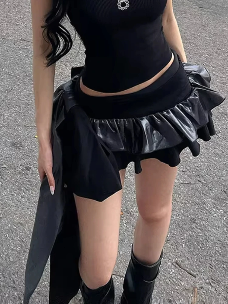 InGrily Hottie Patchwork Patent Leather Skirts Women Big Bow Tassel Ruffles Sexy Midnight Summer Trend Street Party Mini Bottles
InGrily Hottie Patchwork Patent Leather Skirts Women Big Bow Tassel Ruffles Sexy Midnight Summer Trend Street Party Mini Bottles