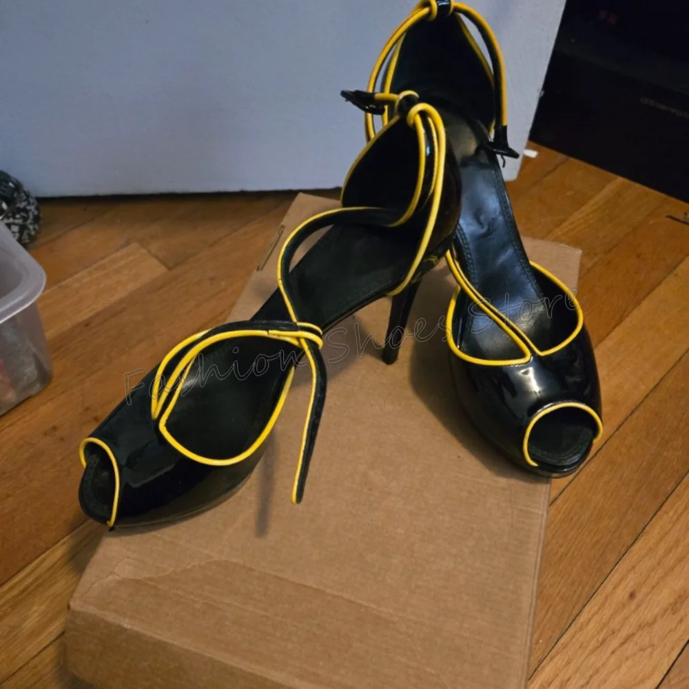 Black Peep Toe Buckle Strap Sandals Patent leather Women Shoes Thin High Heels Party Banquet Dating 2025 Zapatos Para Mujere
Black Peep Toe Buckle Strap Sandals Patent leather Women Shoes Thin High Heels Party Banquet Dating 2025 Zapatos Para Mujere