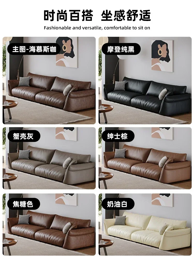 Minimalist First Layer Cowhide Brown Straight Row Concubine Living Room Small Apartment Sofa for Three People
Minimalist First Layer Cowhide Brown Straight Row Concubine Living Room Small Apartment Sofa for Three People