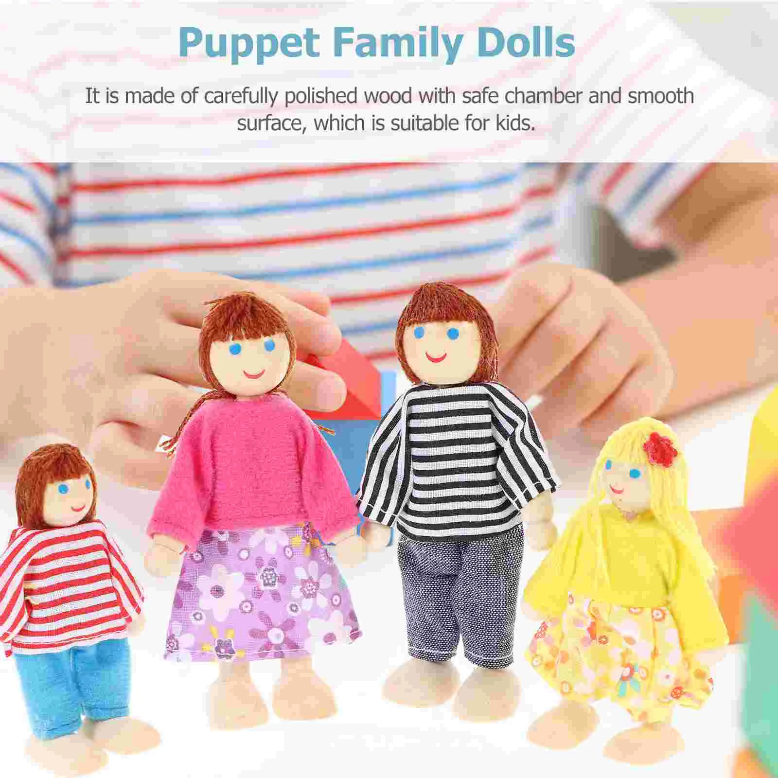 6 Pcs Puppets Wooden Toy Family Dolls Play House Gift Japanese and Korean Parent-child
6 Pcs Puppets Wooden Toy Family Dolls Play House Gift Japanese and Korean Parent-child